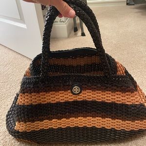 Gorgeous Tory Burch Woven Leather Tote